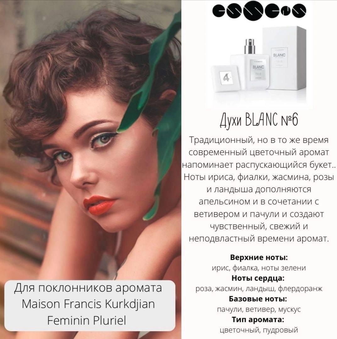 BLANC by ESSENS Perfume - Nr. 6 для любителей Maison Francis Kurdjian  Feminin Pluriel